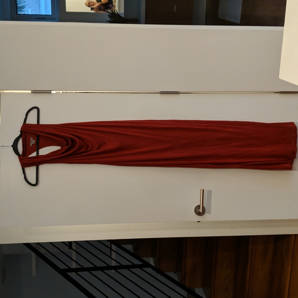 Helmut Lang Burgundy Red dress cotton modal Small